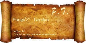 Pengő Tardos névjegykártya